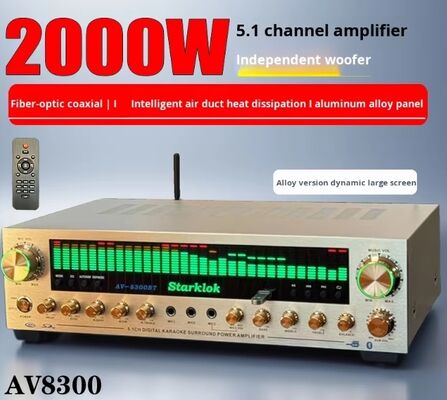 2000W 6 (5.1) Channel Home Amplifier với cấu trúc hợp kim nhôm kim loại nhựa