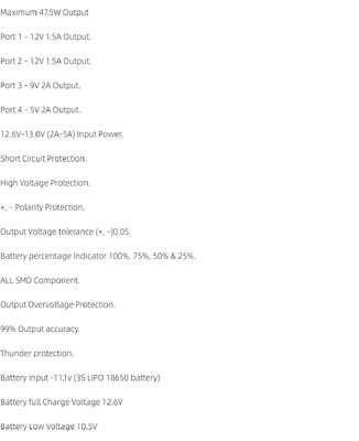 CA-403S Mini Router Thống nguồn điện không bị gián đoạn với 40W Output 11.1V Input pin và bảo vệ mạch ngắn
