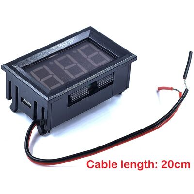 DC5V-120V Digital Voltmeter Ammeter 0.56inch Two-Wire LED Display for Car Electromobile Motorcycle DC Voltage Pattern Tester