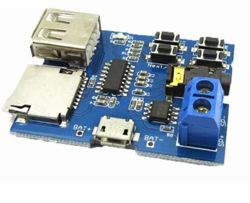 Built-in Amplifier & MP3 Lossless Decoder Board TF Card USB Flash Support-Logic IC Player Module for MP3/3C Digital Applications