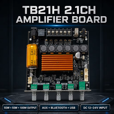 Bảng khuếch đại Bluetooth TPA3116 kênh 2.1 CA-TB21H 50W+50W+100W với điều khiển APP