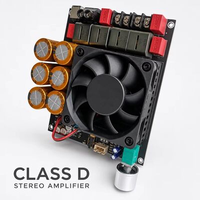 Bo mạch khuếch đại âm thanh nổi Class D TPA3255 kép 600W+600W làm mát bằng quạt DC18-50V