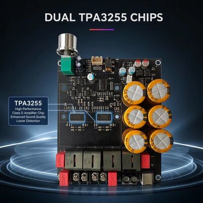 Bo mạch khuếch đại âm thanh nổi Class D TPA3255 kép 600W+600W làm mát bằng quạt DC18-50V