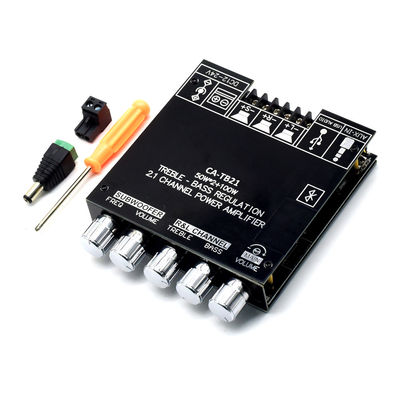 CA-TB21 2.1 kênh BT Subwoofer Amplifier Audio Board 2 * 50W + 100W 12-24V AMP