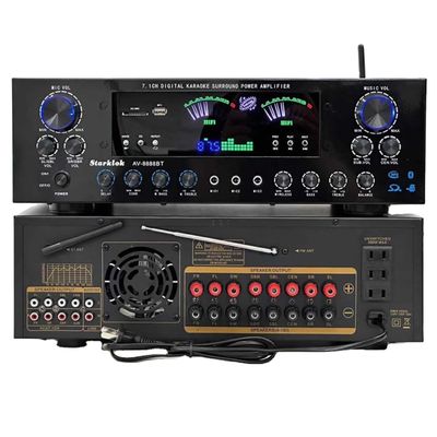 AV-8888BT chuyên nghiệp 7.1 kênh 2000W Bộ khuếch đại rạp hát gia dụng điện cực cao BT Hệ thống âm thanh xung quanh không dây tại nhà KTV